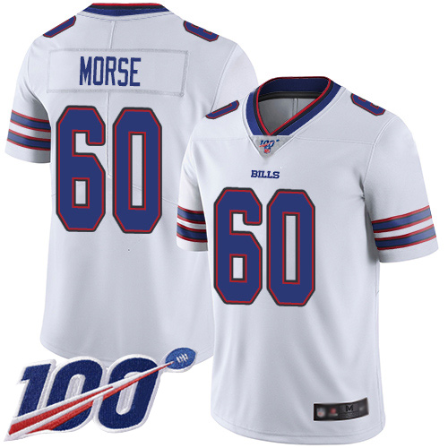 Men Buffalo Bills #60 Mitch Morse White Vapor Untouchable Limited Player 100th Season NFL Jersey->buffalo bills->NFL Jersey
